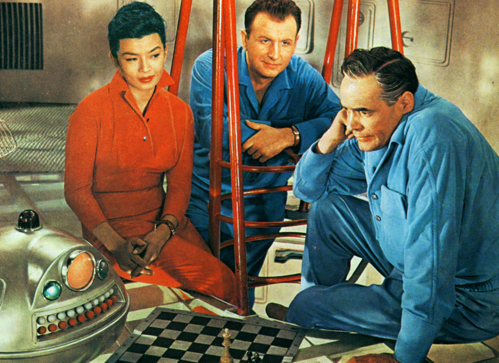 Yoko Tani, Gunther Simon and Oldrich Lukes in Kurt Maetzig &squot;s "First Spaceship on Venus", photo: Studio Filmowe OKO/Filmoteka Narodowa/www.fototeka.fn.org.pl